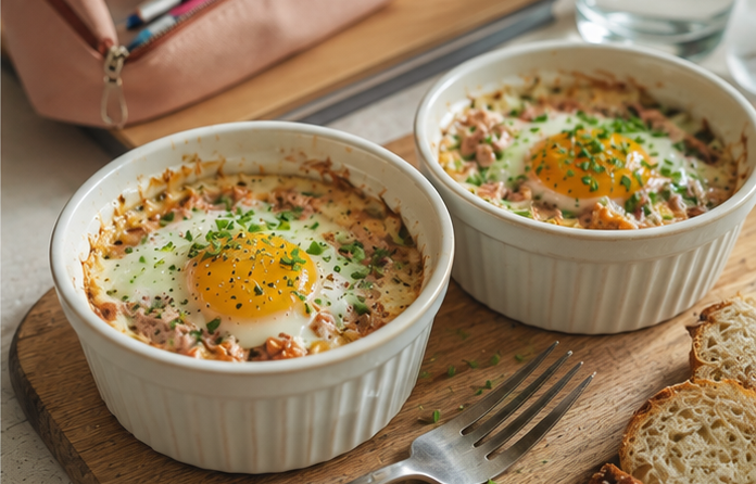 OEUFS COCOTTE AU THON